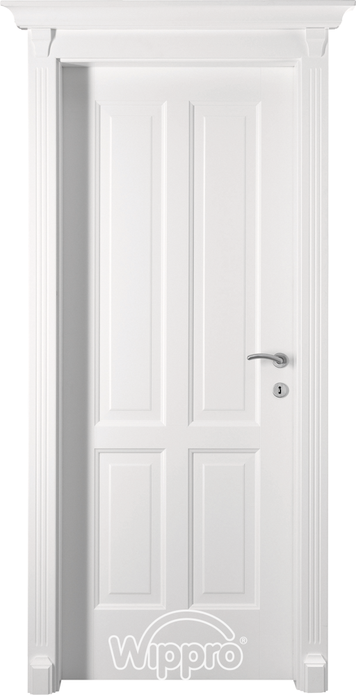 20070913-Prima 4 Classic 1, weiß deckend, Zarge mit Applikationen und Gesimse